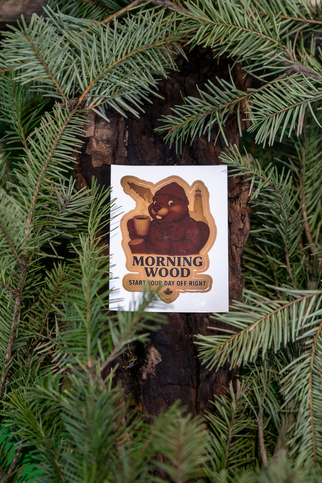 Stick It Anywhere: The Morning Wood Die-Cut Sticker
