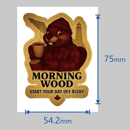 Stick It Anywhere: The Morning Wood Die-Cut Sticker